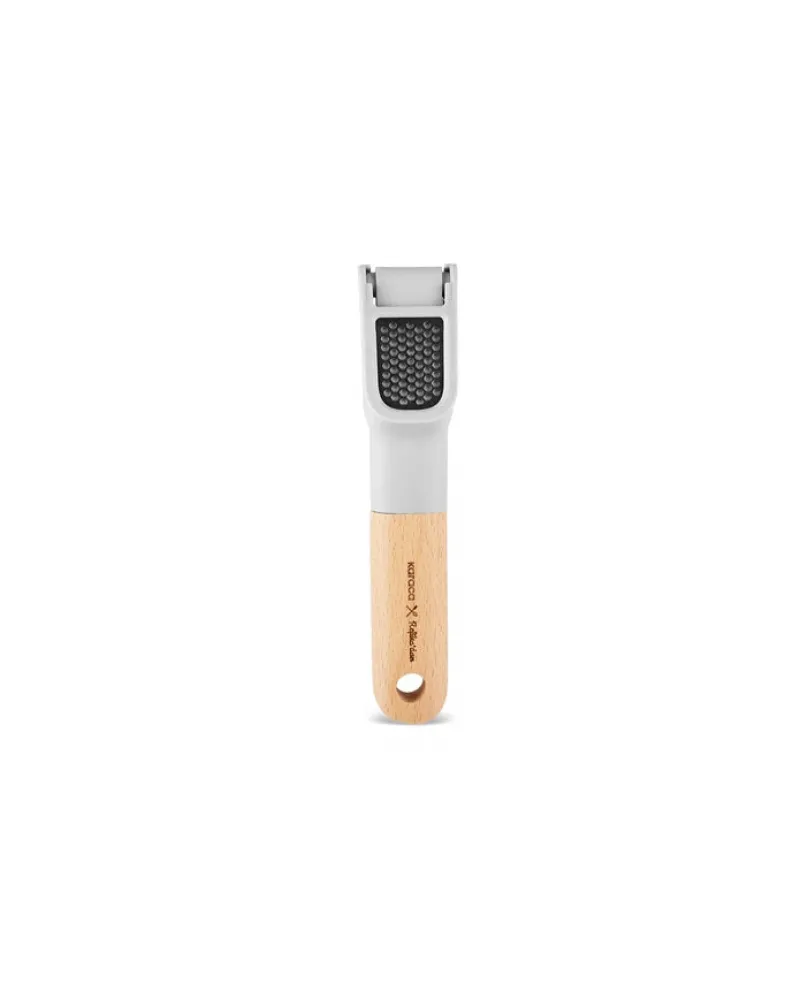 Karaca x Refika Garlic Crusher with Wooden Handled, Gray