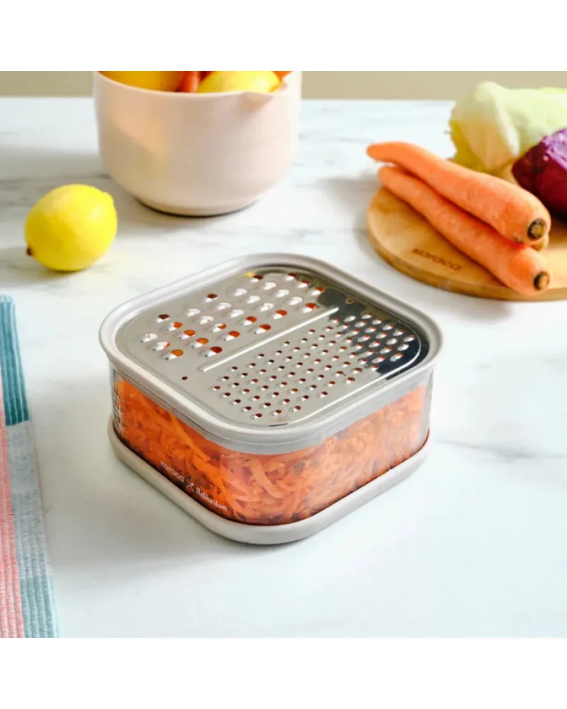 Karaca x Refika Grater with Storage Container, 500ml, Gray