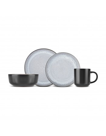 Karaca Messina Reactive Glaze 16-Piece Dinner Set for 4 People, Multi