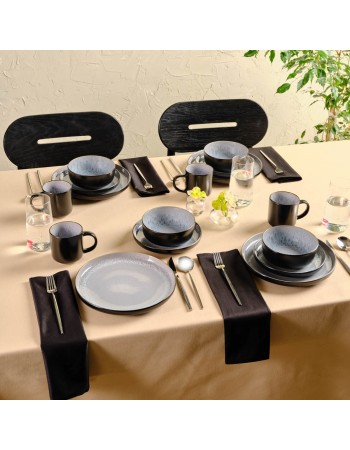Karaca Messina Reactive Glaze 16-Piece Dinner Set for 4 People, Multi