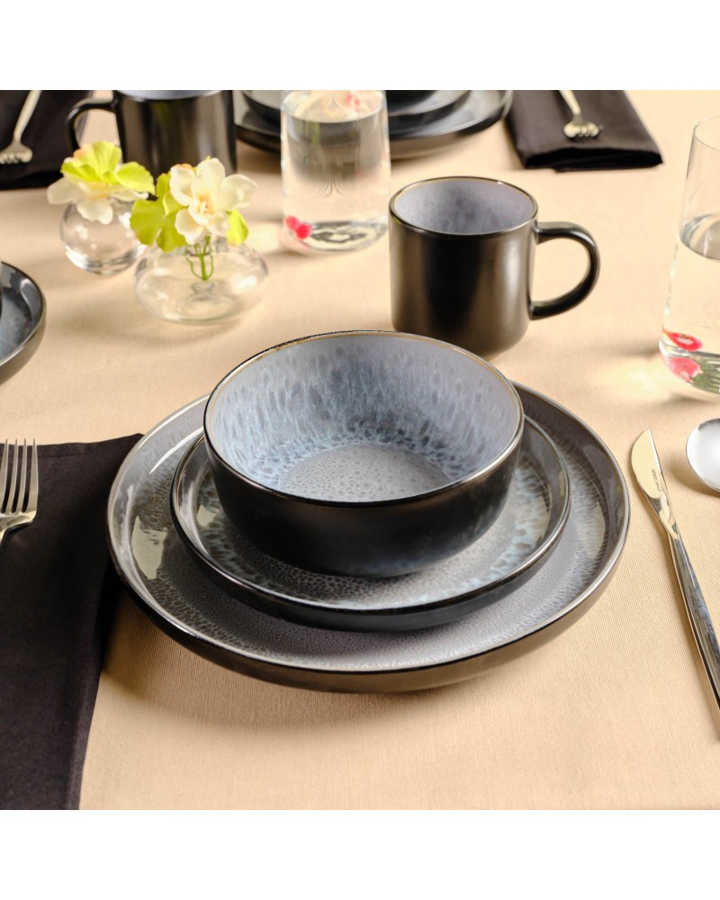 Karaca Messina Reactive Glaze 16-Piece Dinner Set for 4 People, Multi