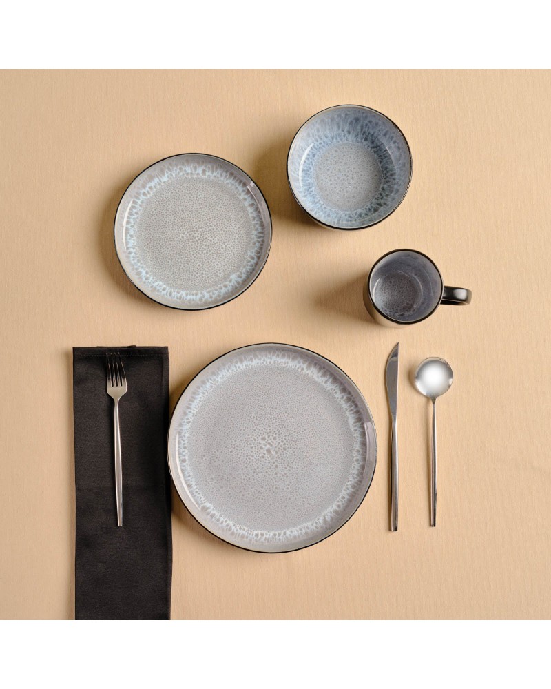 Karaca Messina Reactive Glaze 16-Piece Dinner Set for 4 People, Multi