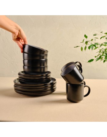 Karaca Messina Reactive Glaze 16-Piece Dinner Set for 4 People, Multi
