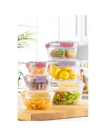 Karaca Locker Save 6 Piece Storage Container, Multi