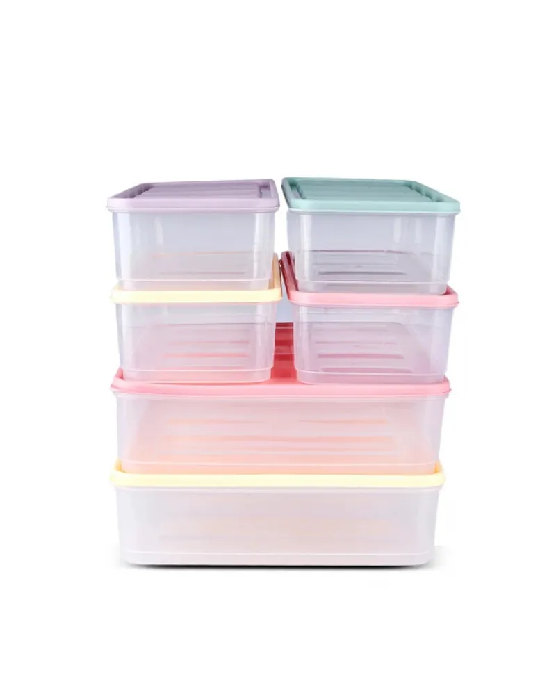 Karaca Stella 6-Piece Freezer Storage Container, 3,5L - 1,65L, Multi Karaca Stella 6-Piece Freezer Storage Container, 3,5L - 1,65L, Multi