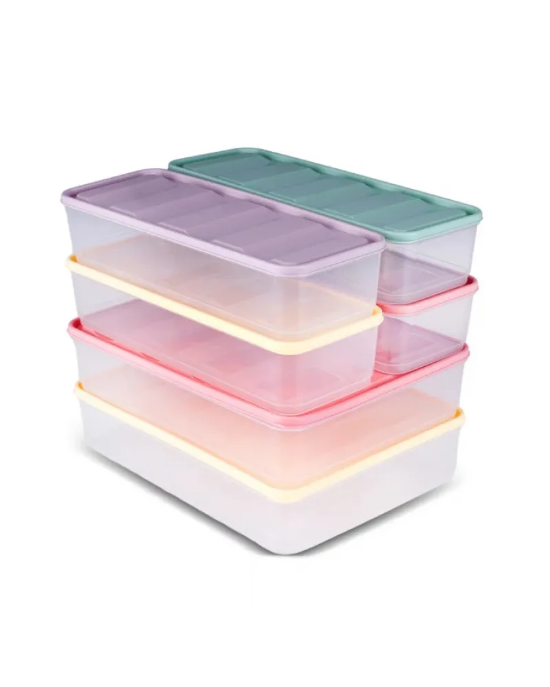 Karaca Stella 6-Piece Freezer Storage Container, 3,5L - 1,65L, Multi Karaca Stella 6-Piece Freezer Storage Container, 3,5L - 1,65L, Multi