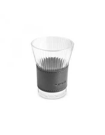 Karaca Leather Cool Touch Latte Coffee Glass, 210 Ml, Black