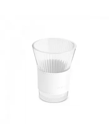 Karaca Leather Cool Touch Latte Coffee Glass, 210 Ml, Pearlescent