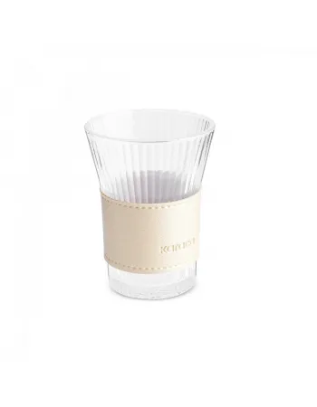 Karaca Leather Cool Touch Latte Coffee Glass, 210 Ml, Gold Karaca Leather Cool Touch Latte Coffee Glass, 210 Ml, Gold