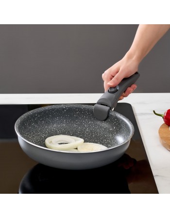 Karaca Comfort 6-Piece Induction Non-Stick Detachable Cookware Set, Black
