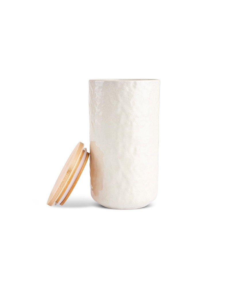 Karaca Nebula Stoneware Storage Container, 18cm, Beige
