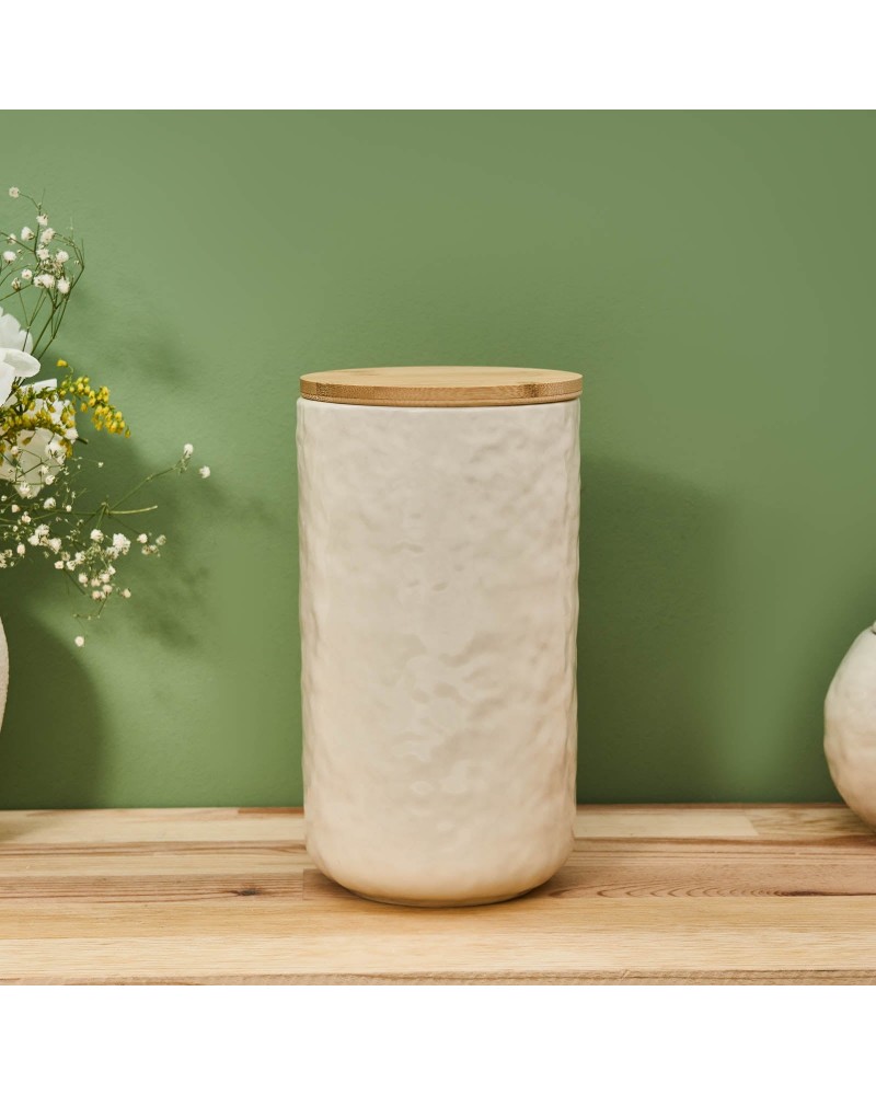 Karaca Nebula Stoneware Storage Container, 18cm, Beige