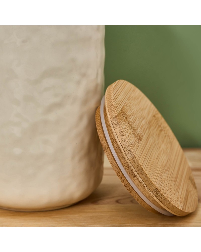 Karaca Nebula Stoneware Storage Container, 18cm, Beige