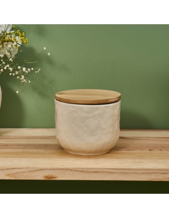 Karaca Nebula Stoneware Storage Container, 8cm, Beige