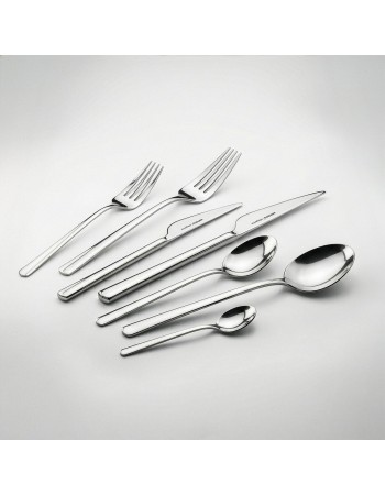 Karaca Serena 84-Piece Stainless Steel Cutlery Set for 12 People, Silver