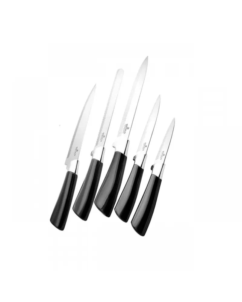 Karaca Mastersharp 6-Piece Stainless Steel Knife Set, 30cm, Black