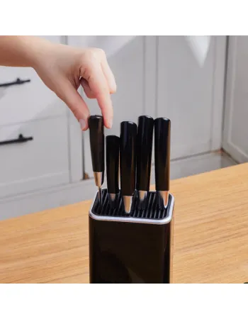 Karaca Mastersharp 6-Piece Stainless Steel Knife Set, 30cm, Black