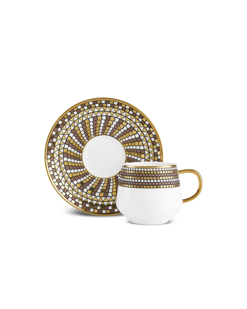 Karaca Belgin 12-Piece Porcelain Espresso Turkish Coffee Cup for 6 People, 90ml, Blue