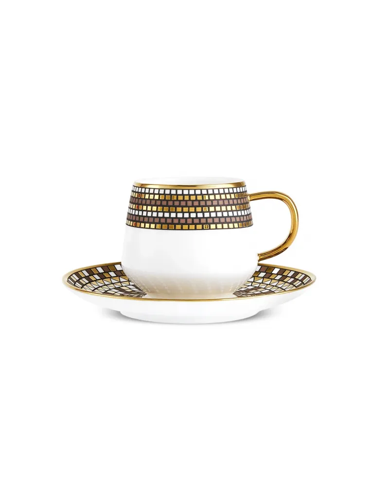 Karaca Belgin 12-Piece Porcelain Espresso Turkish Coffee Cup for 6 People, 90ml, Blue