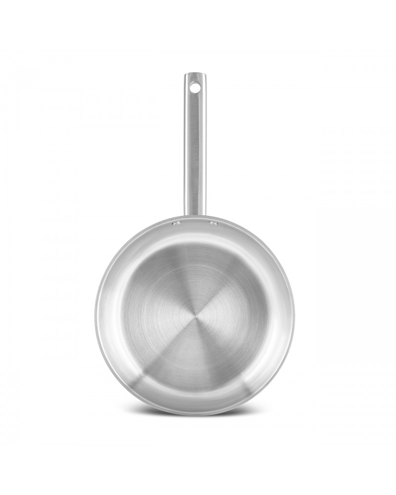Karaca Elite Stainless Steel Induction Frying Pan, 26cm, Silver