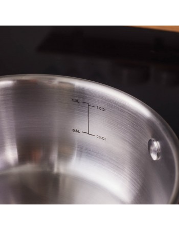 Karaca Elite Stainless Steel Induction Shallow Casserole & Lid 16cm