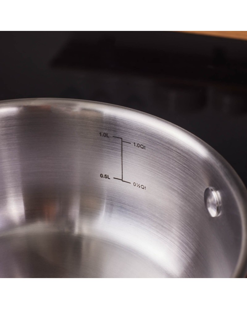 Karaca Elite Stainless Steel Induction Shallow Casserole & Lid 16cm