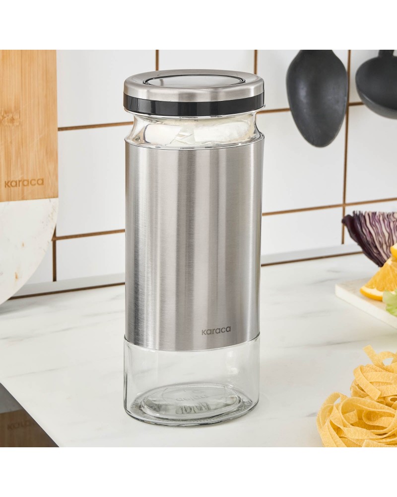 Karaca Stellum Storage Jar, 1210ml, Inox