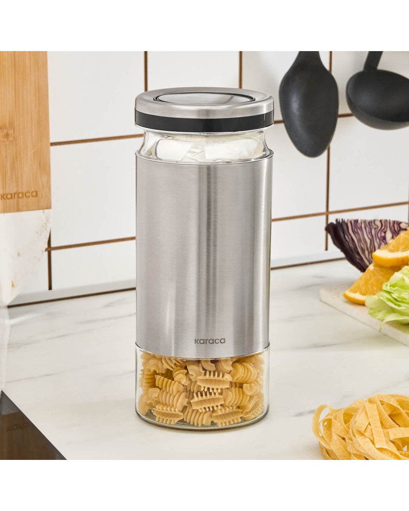 Karaca Stellum Storage Jar, 1210ml, Inox