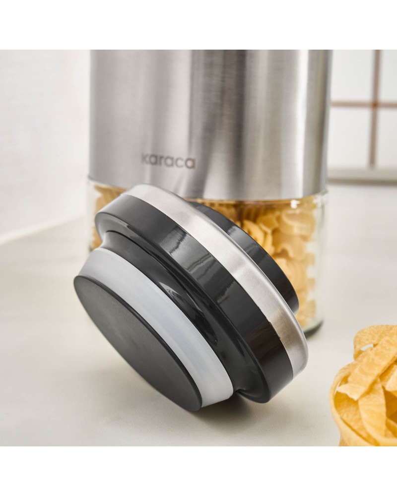 Karaca Stellum Storage Jar, 1210ml, Inox