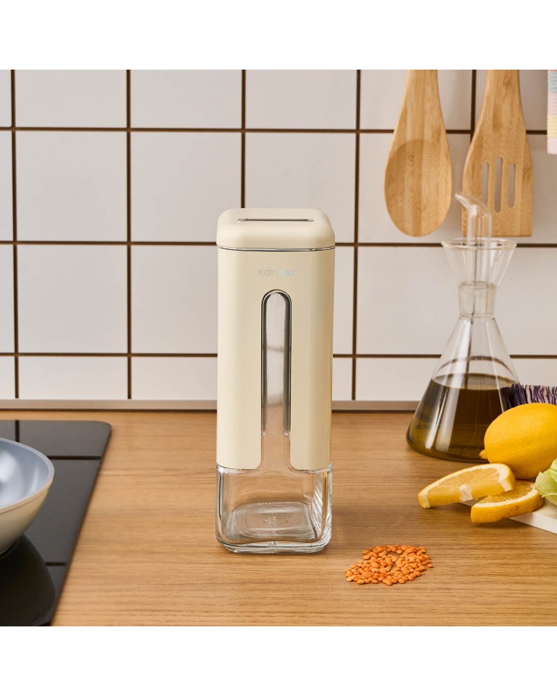 Karaca Luminous Storage Jar, 1210ml, Cream