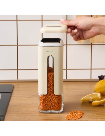 Karaca Luminous Storage Jar, 1210ml, Cream