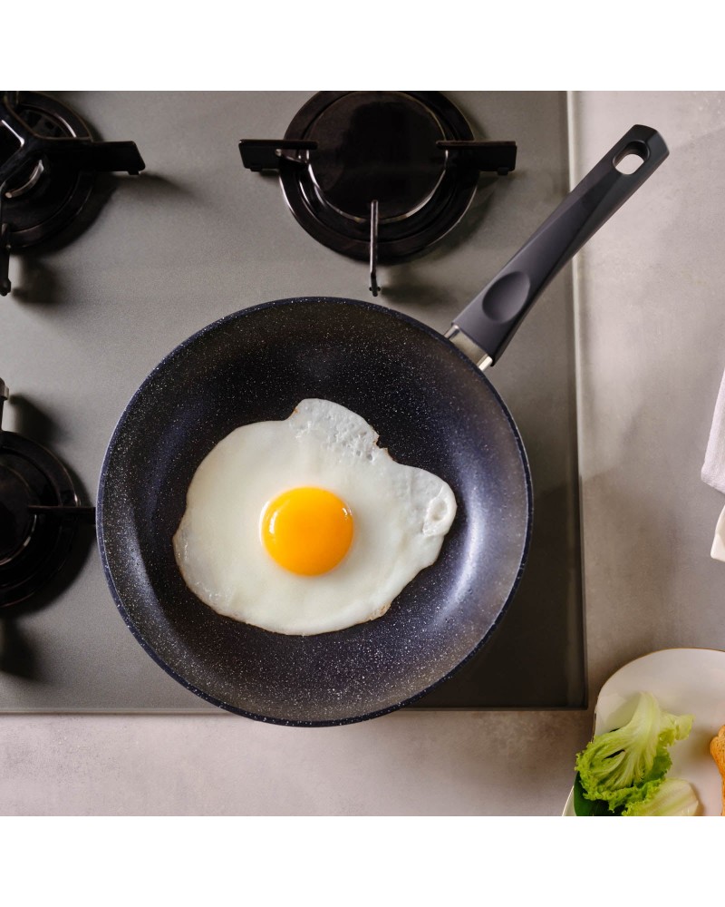 Karaca Aqua Granite Non-Stick Induction Frying Pan, 26cm, Blue