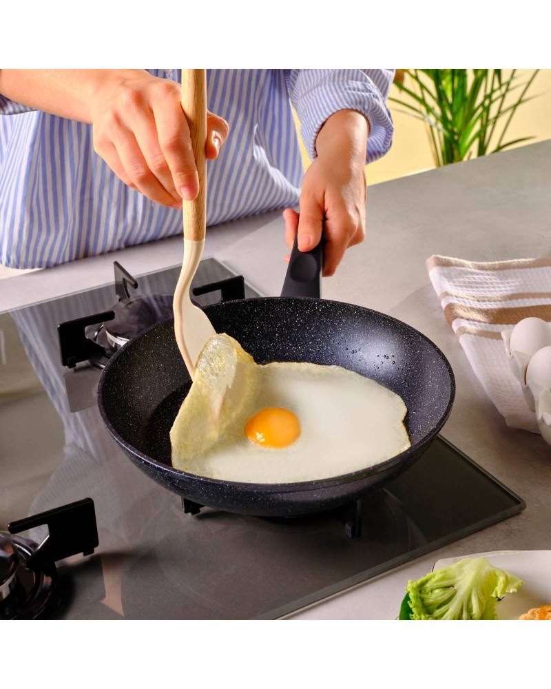 Karaca Aqua Granite Non-Stick Induction Frying Pan, 26cm, Blue