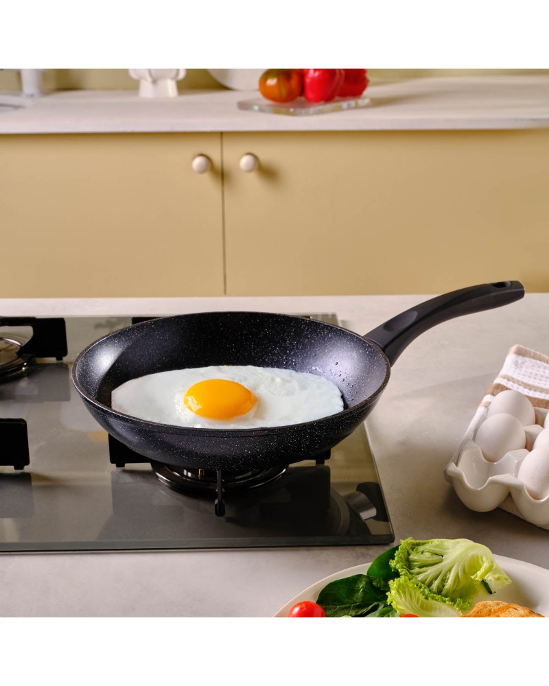 Karaca Aqua Granite Non-Stick Induction Frying Pan, 26cm, Blue