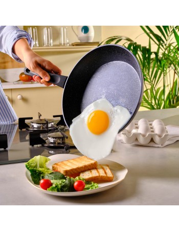 Karaca Aqua Granite Non-Stick Induction Frying Pan, 26cm, Blue