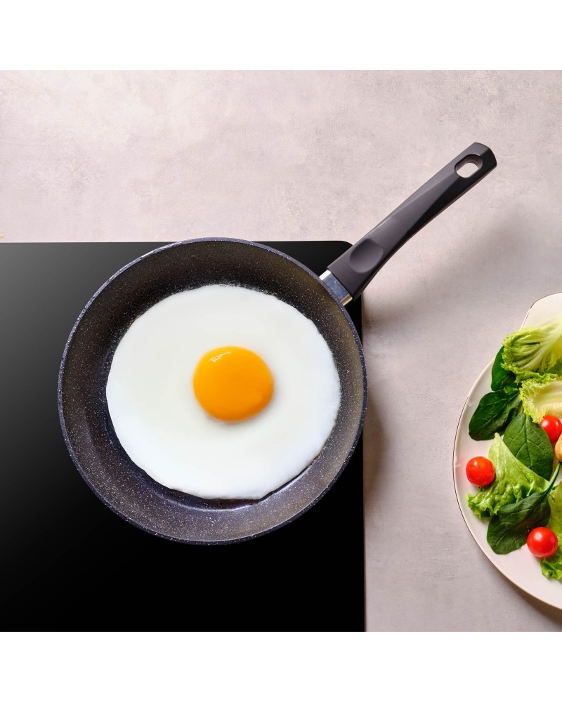 Karaca Aqua Granite Non-Stick Induction Frying Pan, 26cm, Blue