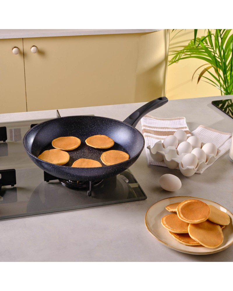 Karaca Aqua Granite Non-Stick Induction Frying Pan, 30cm, Blue
