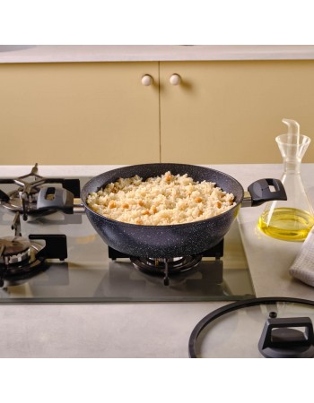 Karaca Aqua Granite Non-Stick Induction Shallow Casserole, 26m, Blue