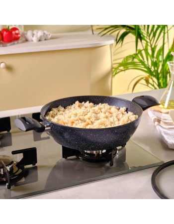 Karaca Aqua Granite Non-Stick Induction Shallow Casserole, 26m, Blue