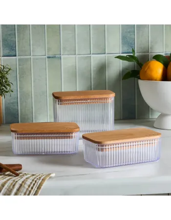 Karaca Massimo 3 Piece Storage Container, Clear