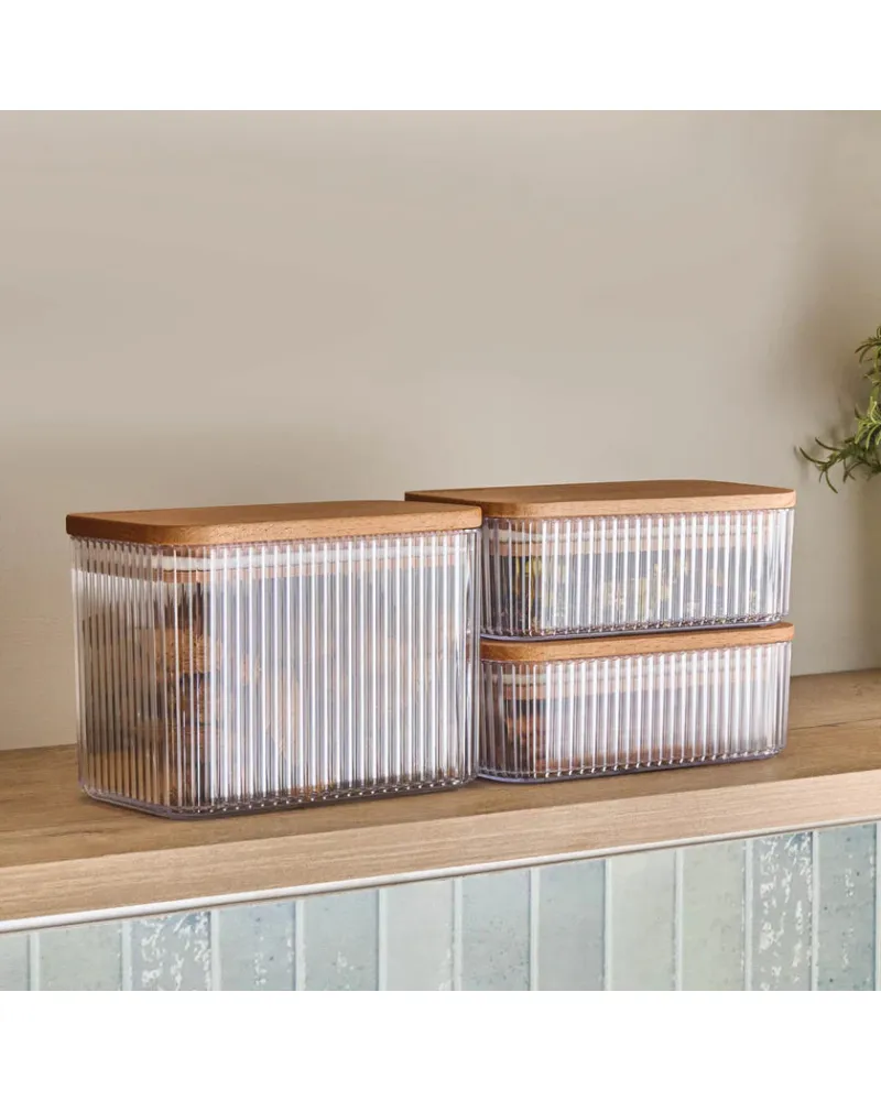 Karaca Massimo 3 Piece Storage Container, Clear