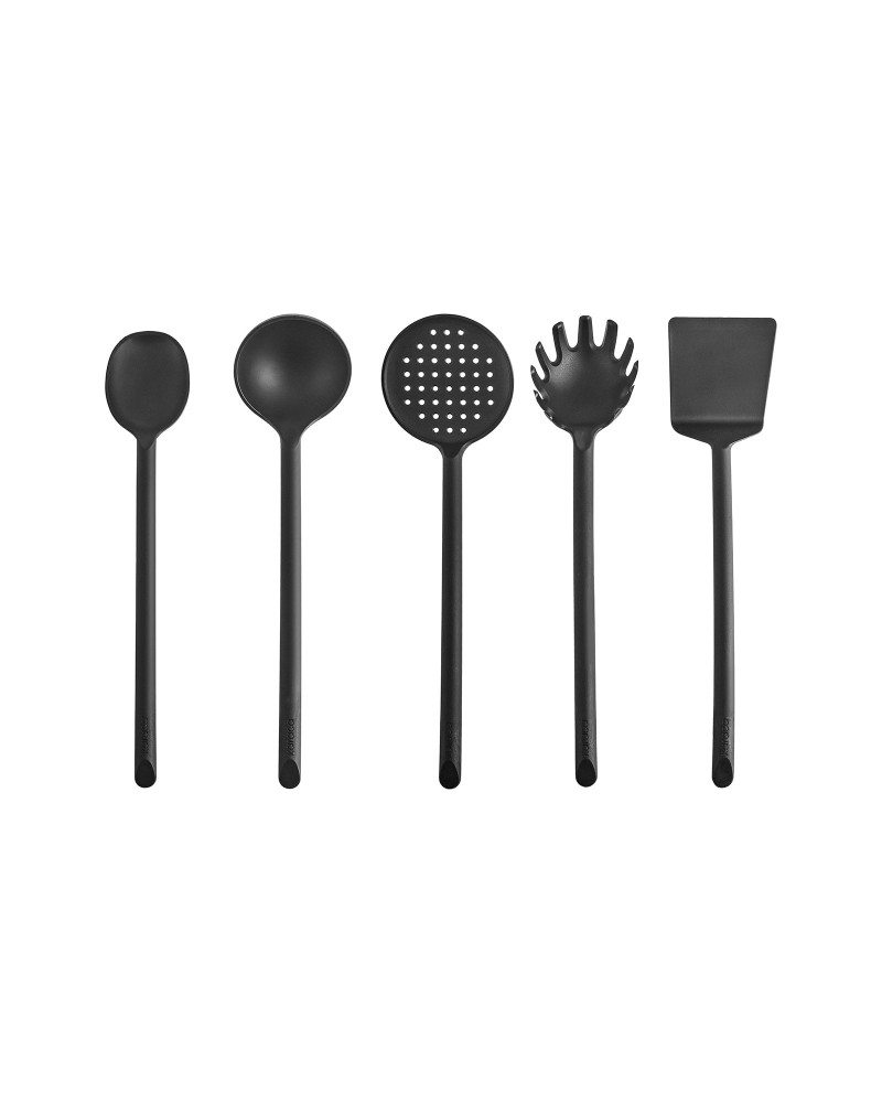 Karaca Simple 5-Piece Utensil Set, Black