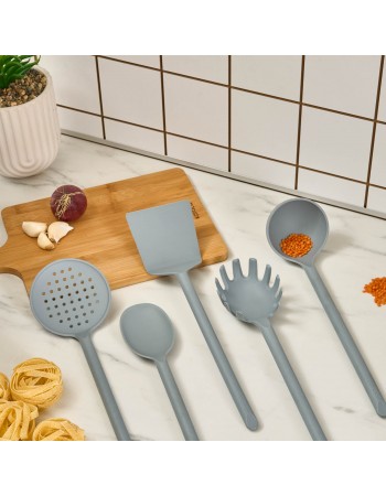 Karaca Simple 5-Piece Utensil Set, Grey