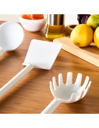 Karaca Simple 5-Piece Utensil Set, White