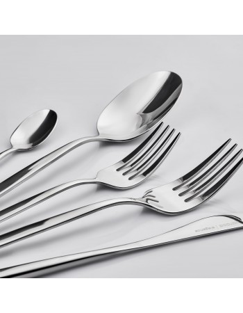 Karaca Lizbon 30-Piece Stainless Steel Cutlery Set for 6 People, Silver