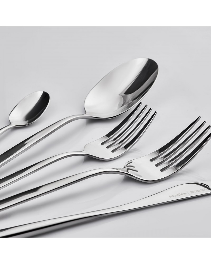 Karaca Lizbon 30-Piece Stainless Steel Cutlery Set for 6 People, Silver