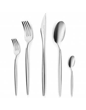 Karaca Lizbon 30-Piece Stainless Steel Cutlery Set for 6 People, Silver