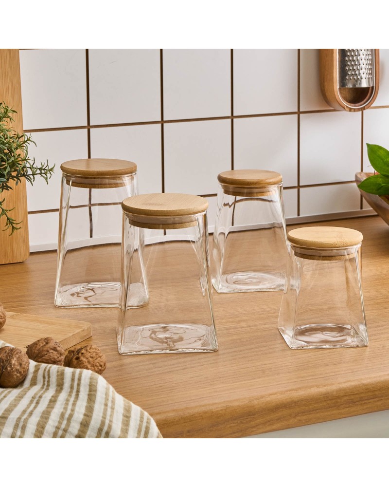 Karaca Prism 4-Piece Storage Container, Clear