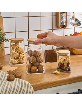 Karaca Prism 4-Piece Storage Container, Clear