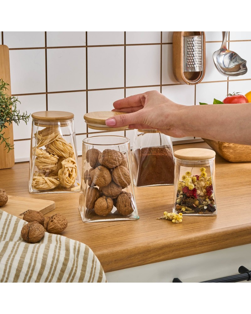 Karaca Prism 4-Piece Storage Container, Clear